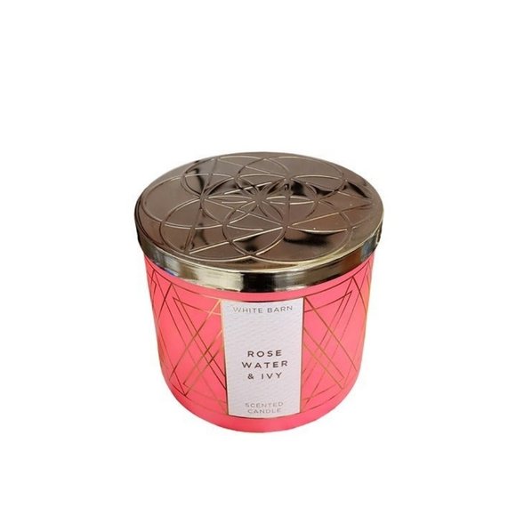 *NEW* White Barn 3 Wick‎ Candle Scent Rose Water & Ivy, 14.5 OZ - Picture 2 of 4